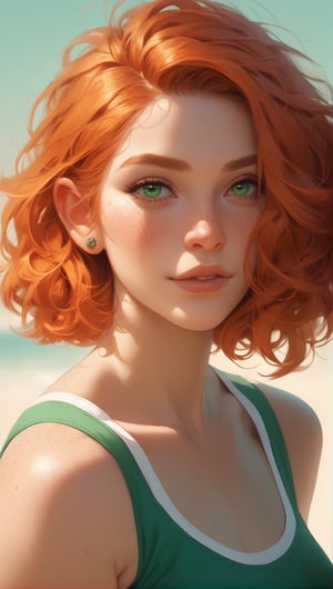 score_9, score_8_up, score_7_up, rating_questionable, girl, freckles, extremely attractive, adorable, extremely pale skin, orange hair, green eyes, light directed at face, 8k, redhead 