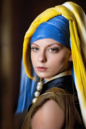 1girl, girl with a pearl earring, vermeer, photograph, art parody, realistic