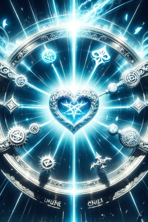 heart,runes magic_circle,Black and white entanglement,crystal and silver entanglement,