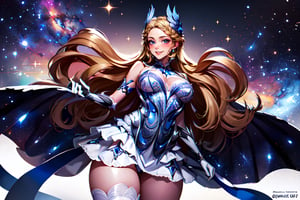 (masterpiece, best quality),(extremely detailed), 
Odette_ML, Giantess size, skinny body, solo,
A beautiful Oversized Giantess Goddess in the middle of an universe which looks too tiny compared to her, around her there are several galaxies, she will be holding a galaxy with her hand. Point of view from her breasts to her face, looking at the viewer from below on her boobs,Odette_ML
