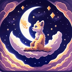 , ((S̶c̶u̶f̶f̶e̶d̶_fluff)), S̶c̶u̶f̶f̶e̶d̶_fluff logo, sitting moon, gold