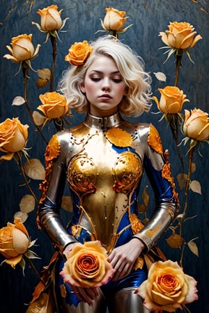 (((a silver dark and gold_trim, sapphire roses in a metal suit in the style of gum bichromate, camilla d'errico)))
(((light yellow roses and orange, disfigured forms)))
(((floating Roses everywhere, floating ruby petals)))
(((religious subjects, donna huanca)))
(((hasselblad 70mm camera films)))