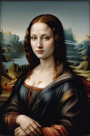 (((Portrait iconic but extremely beautiful)))
(((intricate details,masterpiece,best quality)))
(((gorgeous,voluptuous)))
(((open spaces, epic, outside)))
(((retro environment,melancholic tone,charming light,dramatic contrast between light and dark)))
(((Vivid background)))
(((Wide angle,dynamic pose,looking at viewer, profile view)))
(((by paint leonardo da vinci style)))
