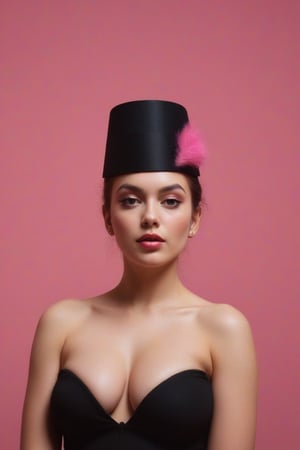 (((iconic lady with pink The high Hat but extremely beautiful)))
(((Gorgeous and Voluptuous and yet so cool)))
(((indirect abroad lights blurred shadows on the face and body)))
(((Chiaroscuro simple Prism Cube colors background)))
(((masterpiece,best quality,
hyperrealistic, photorealistic)))
(((By caravaggio style,by Richard Avedon style)))