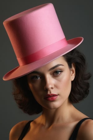 (((iconic lady with pink The high Hat but extremely beautiful)))
(((Gorgeous and Voluptuous and yet so cool)))
(((indirect abroad lights blurred shadows on the face and body)))
(((Chiaroscuro simple Prism Cube colors background)))
(((masterpiece,best quality,
hyperrealistic, photorealistic)))
(((By caravaggio style,by Richard Avedon style)))