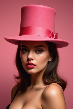 (((iconic lady with pink The high Hat but extremely beautiful)))
(((Gorgeous and Voluptuous and yet so cool)))
(((indirect abroad lights blurred shadows on the face and body)))
(((Chiaroscuro simple Prism Cube colors background)))
(((masterpiece,best quality,
hyperrealistic, photorealistic)))
(((By caravaggio style,by Richard Avedon style)))