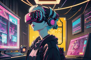 cyber vr lofi girl ,perfect