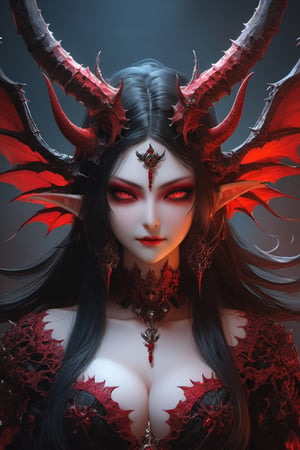 beautiful female demon inspired by beelzebub,
Master piece,best quality,sexy pose,big breast,slander,more detail XL