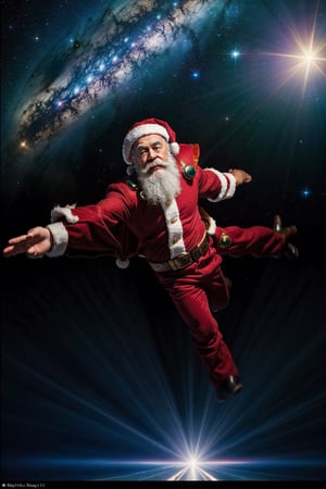 ((beautiful random pose))

An image of ((man)) as Santa Claus floating in deep space, ((assymetric features)), focused, decisive, surreal, dynamic pose, ultra highres, sharpness texture, High detail RAW Photo, detailed face, shallow depth of field, sharp eyes, (realistic skin texture:1.2), light skin, dslr, film grain, medium full shot, ((detailed skin wrinkles)), ((long shot))

Santa Claus hat 🥳

((flying in space, outside world)), (dimed lighting), highly detailed, sharp focus, excited facial expression,

high resolution,natural lighting setup,masterpiece,(magical place:1.4),High resolution,(sfw), (looking_at_viewer:1.3), ho-ho-ho smile,Masterpiece