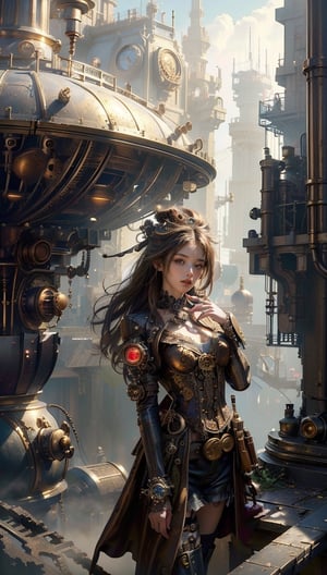 (masterpiece, top quality, best quality, official art, beautiful and aesthetic:1.2), (1girl:1.3), extreme detailed,(Steampunk:1.2),colorful,highest detailed,mix4,little_cute_girl,supersteampunk,STEAM PUNK,realhands