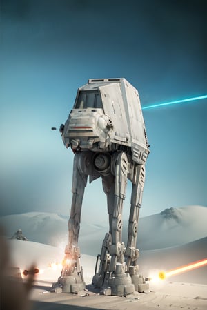 ((1 male)), AT-AT Walker, whole body, 3D figure, AT-AT, damaged AT-AT, scratches on the exterior, tracer bullets, (laser beams:1.4), laser beams flying around, natural light, realistic image quality, dynamic pose, video lighting , Perfect Composition, Super Detail, Official Art, Masterpiece, Top Quality, Reflections , High Resolution CG Unity 8K Each Wallpaper, Detailed Background, Masterpiece, Photorealistic, Random Angle, Forest Planet, Endor, Jungle, Full Body, Star Wars ,