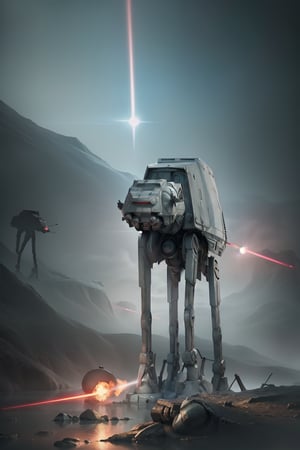 ((1 male)), AT-AT Walker, whole body, 3D figure, AT-AT, damaged AT-AT, scratches on the exterior, tracer bullets, (laser beams:1.4), laser beams flying around, natural light, realistic image quality, dynamic pose, video lighting , Perfect Composition, Super Detail, Official Art, Masterpiece, Top Quality, Reflections , High Resolution CG Unity 8K Each Wallpaper, Detailed Background, Masterpiece, Photorealistic, Random Angle, Forest Planet, Endor, Jungle, Full Body, Star Wars ,