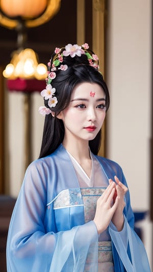 tienhiep, hanfu,
(Hands:1.1), better_hands, realhands
1girl, solo, long hair, black hair, hair ornament, long sleeves, upper body, flower, see-through, blurry background, facial mark, chinese clothes, forehead mark, realistic, hanfu, tienhiep, hanfu,