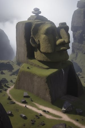 (Ancient megalithic civilization, Azka Lines, on Easter Island:1.5), (The colonial city of the future, in the mist-filled Grand Canyon, on an unknown Earth-like planet, 2 moon on sky, Spaceship flight connects colonies, waterfulls:1.3), (Machu Picchu, a mountain settlement, incredibly spectacular:1.2), (Mario Botta:1.3), (avant-garde, future, reality, science fiction, photorealistic), (modern architecture:1.2), White limestone with black granite, fountain, waterfall, landmark, square, path, narrow street,
(Large Files, Ultra Realistic, 8K, 16k, FHD, HD, VFX, Perfect, Photography, composition, Architecture Sales Photography, Architecture Competition, Ultra High Resolution, Cinematography, High Resolution Image:1.1), (dramatic lighting, direct sunlight, ray tracing, clear shadow:1.2),  (real landscape:1.1), (blurred background:1.0), (urban background, more_details) ,
mayamaze,extrusionbuilding,caveruinsPOV,caveruinsAerial