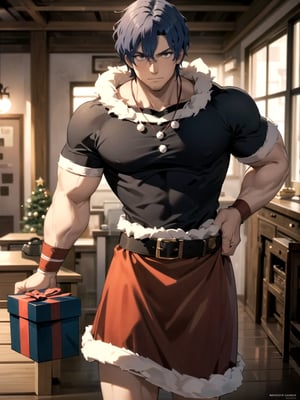 //Quality,
(masterpiece), (best quality), 8k illustration,
//Character,
overlordentoma, 1man, solo, muscular, gift, stubble
//Fashion,
santa_costume,
//Background,
indoors, christmas, 
//Others,