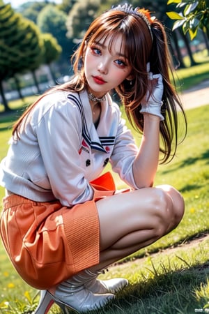 masterpiece, best quality, highres, sv1, sailor senshi uniform, orange skirt, elbow gloves, tiara, orange sailor collar, red bow, orange choker, white gloves, jewelry, (1990s \(style\):0.9), , outdoors, pantyshot, sexy, point of view, full body, want to hug, forest, squatting, goodbye kiss, bottomless

(((masterpiece))),(((long eyelashes and eyeliner))),(((beautiful))),(((ultra realistic image))), (((realistic eyes))),((( clearly and perfect art face and body from distant:1.4 ))),((( accurate AI art ))),(((boost numbers Cfg Scale And Sampling Steps))),  

 
(((pretty girl))), BREAK (((random angle:1.5)),(((Apink Eunji))),(((busty fetish))),
