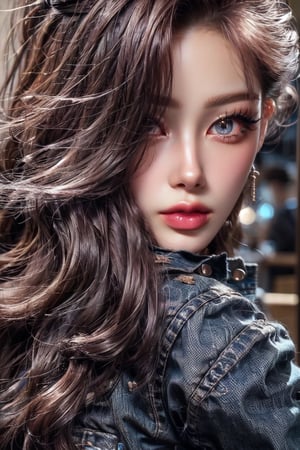 (((masterpiece))),(((long eyelashes and eyelineri))),(((beautiful))),(((ultra realistic))), 



Arabic jeans girl bent over boobs cleavage looking at viewer eyelashes cat eye Lip Piercing Jewelry Two side long Ponytail Hairstyle