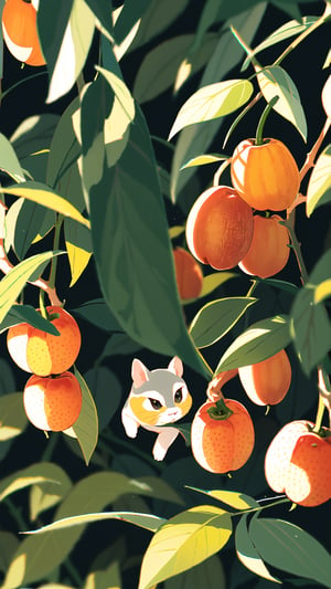 Side view shot, Turn around and look ahead, Two cute little fluffy fat kittens wearing pink coat sit down on the orange tree branch and Picking oranges from the treeand smiled happily, Autumn style, realistic high quality orange tree, oranges full the branch, maple leaves falling, big eyes so cute and beautiful, under the tree have a table, and apples and beautiful flowers, maple leaves falling, orange near flowers, Turn around and look viewers , pink flowers blooming fantastic amazing and romantic lighting bokeh, yellow flowers blooming realistic and green plants amazing tale and lighting as background, Xxmix_Catecat