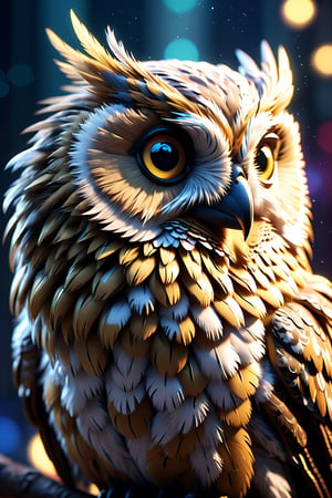 masterpiece,{{{best quality}}},(illustration)),{{{extremely detailed CG unity 8k,Brilliant light,cinematic lighting,long_focus,Leonardo Style, Owl, background , illustration,vector art,Furry,fluffy,detailed, night time ,Falcon, detail feathers 