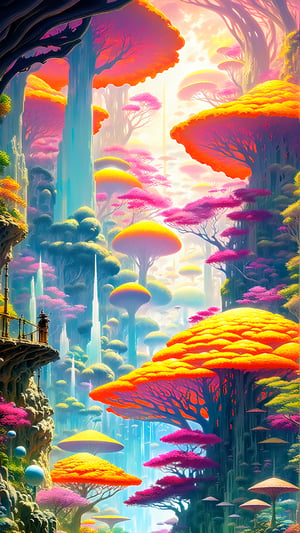 Fantasy illustration, psychedelic art depicting an illusory, disturbed, abstract, ephemeral, elusive and unstable visual narrative, digital painting, mesmerizing and highly detailed, vivid colors, surrealism, psychedelic background, intricate details, 3D rendering, oil painting, delicate , octane rendering. Hayao Miyazaki style.,High detailed 