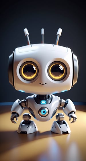 Imagine a cute little robot with a small, monitor-like face and a very small yet adorable body, cheerfully saying hi to the viewer. Envision a super cute image that embodies the charm of technology in a tiny, endearing package, bringing a smile to anyone who sees it,moonster,Xxmix_Catecat,Sexy,3D Render Style,cinematic  moviemaker style