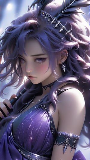 ((masterpiece:1.4)), ((best quality:1.4)), ((ultra_highres)), 8k, 1girl, purple_hair, glitters, super HD, dark, upper_body, purple dress, ultra_detailed, pixiv, trending on danbooru, ((anime style)), niji-5,photo r3al,xxmixgirl,6000,bagpipeqr,yua_mikami