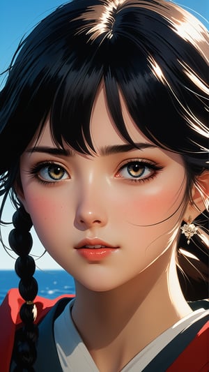 Close-up, 8K Ultra HD. The girl came face to face with death
in the style of Jeremy Mann and Charles Dana Gibson, Mark Demsteder, Paul Hedley. Studio Ghibli Genshin Impact, vector illustration