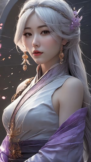 (masterpiece, best quality, ultra-detailed, best shadow), (detailed background,dark fantasy), (beautiful detailed face), high contrast, (best illumination, an extremely delicate and beautiful), ((cinematic light)), colorful, hyper detail, dramatic light, intricate details, (1girl, solo,white hair, sharp face,purple eyes, hair between eyes,dynamic angle), blood splatter, swirling black light around the character, depth of field,black light particles,(broken glass),magic circle,xxmix_girl,photo r3al,Eimi,DonMChr0m4t3rr4XL ,arch143,BRS0,FilmGirl,ao_yem,winterhanfu,omatsuri,japan,Roman Ships