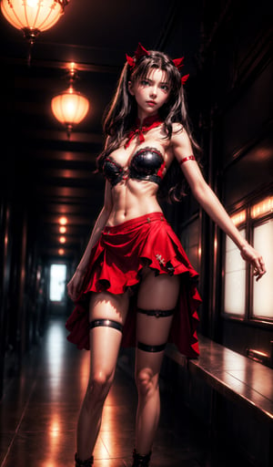 sexy teen, photorealistic, 16K, ULTRA HDR10+, mechanical girl, Rin Tohsaka, nsfw, luxury thong, upskirt,Nice legs and hot body,tohsaka rin