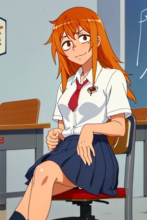 gamou_maki best quality, masterpiece school_uniform school_shoes crossed_legs 