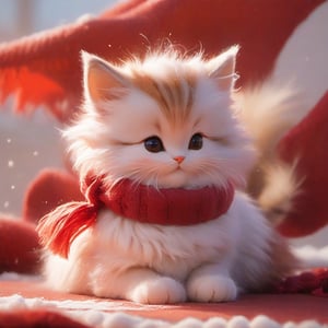 Xxmix_Catecat,three cats,playing,red theme, long fur