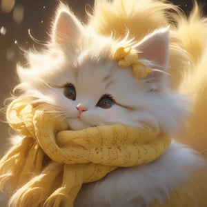 Xxmix_Catecat,three cats,playing, yellow theme, long fur