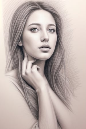 Drawings of continuous strokes of a very beautiful woman, with pastel colors, diffusion in the strokes, pencil, charcoal, drawing of excellence, 4k.