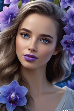 masterpiece, of a very beautiful young woman,

cameron gray poster art,

strands in her hair between white, blue and black,

very detailed face,

skin porosity,

purple red painted lips,

photorealistic,

high resolution,

blue flowers,

blue trees and blue flowers night sky,

Jean-Baptiste Monge style,

brilliant, very relevant,

beautiful in spring,

complex splash background,

digital paint,

8k resolution,

dynamic composition,

3d sense of depth,

depth of field,

lush color,

32k,

super resolution,

sharp focus,

balanced composition,

Very detailed,

intricate fantasy,

Ultra High Definition,

realistic, photorealistic,

vivid colors,

Very detailed,

UHD drawing,

pen and ink,

perfect composition,

Beautiful, detailed, intricate and incredibly detailed octane rendering that is trending on artstation,

8k art photography,

photorealistic conceptual art,

Smooth natural volumetric cinematic perfect light,

very successful contrasts,

worthy of an artist