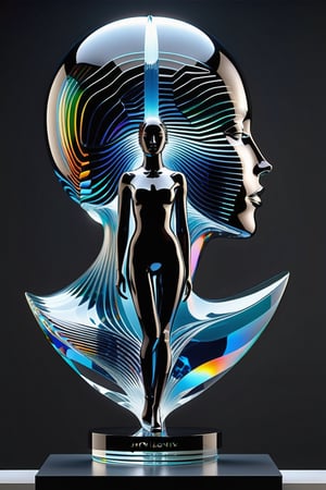 glass sculpture, full body,

glass art,

Holographic screen showing brain wave graphs.

molecular structures,

and calming geometric patterns,

with a modern minimalist interface,

super high quality model woman,

beautiful highly detailed crystal face,

by Jacob Lawrence,

perfect composition,

Beautiful, detailed, intricate and incredibly detailed octane rendering that is trending on artstation,

8k art photography,

photorealistic conceptual art,

Soft natural volumetric cinematic perfect light.