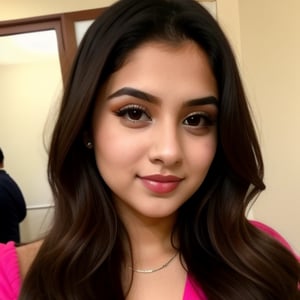 beautiful, attractive girl who appears to be around 23 years old. She has a unique blend of Punjabi and Polish features, creating a captivating and intriguing look. 
