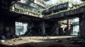 Blocky bunker in dense Jungle, worn down, derelict, foliage, vines, cyberpunk, high_resolution, 8k, Science fiction,