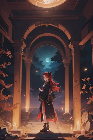 absurdres, highres, ultra detailed background,
light colors, depth of field, translucent layer, poetic atmosphere,solo, perfect anatomy,moonlight, full body, smile
Very beautiful oriental girl,red hair bow,tohsaka rin,OneDoesNotSimply,wrench_elven_arch,Blender,firefliesfireflies,monochrome,Illustration