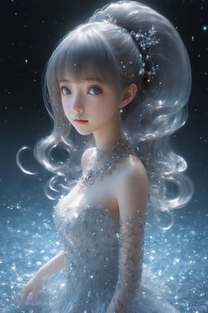 masterpiece, extremely best quality,  official art,  cg 8k wallpaper,  (Fantasy Style:1.1), (face focus,  cute,  masterpiece,  best quality,  1girl,  black background,  solo,  standing,  pixiv:1), 3d,  looking up,  light particle,  highly detailed,  best lighting,  pixiv,  depth of field,  (beautiful face),  fine water surface,  incredibly detailed,  (an extremely  beautiful),  (best quality),yua_mikami,Sci-fi ,pturbo,DonMD34thM4g1cXL,dumbo_oktopus,DonMF43XL,DonMD4rk3lv3sXL,high heel car