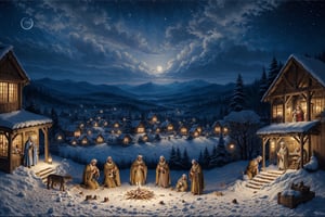 a holy night when Christ was born scenery
Masterpiece,ayaka_genshin,More Detail