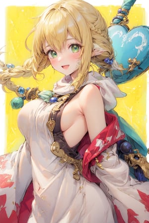 masterpiece, top quality, best quality, beautiful and aesthetic,perfect quality,perfect au ra,
1girl,aayugiri(final fantasy),horns,solo, upper body, (breasts), flower, hair ornament, looking at viewer, cleavage, collarbone, huge breasts, bangs, ,(white robe :2.0), hair between eyes, blush,lake,tree, cloudy sky,starry night,bare shoulders,(underboob:1.3),(sideboob:1.2),perky breasts,
extreme detailed,highest detailed, optical mixing, playful patterns, lively texture, unique visual effect,green eyes,(blonde hair:2.0),long low ponytail,single ponytail, ,scales on neck,white horns,eyelashes,blonde eyelashes,eyeshadow,,wavy hair,blush,big breasts,large breast,long horns,mature female,ff14bg,(green eye),cute,lovely,(float heart:1.3),one horn on one side,light smile,bright lips,pupil contour,green pupil contour,bright pupils contour,: D,happy,fall in love,love,charming,saint,nun,white mage(final fantasy 14),Priestess,sheer tulle dress,white dress,boob bag,cloak,fitted robe,(backless dress:0.8),veil,single side braid,