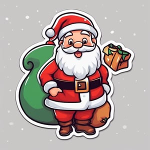 Santa Claus Cartoon Sticker