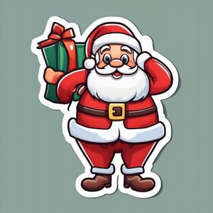 Santa Claus Cartoon Sticker