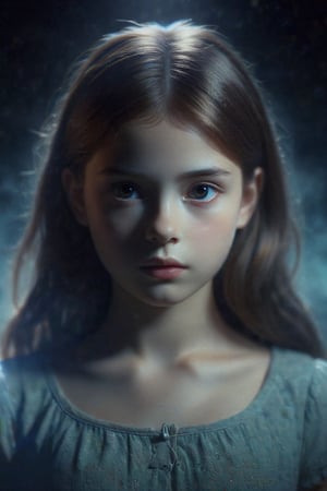 supernatural photography of a girl who had been seized by a supernatural power, award winning, elaborated photography techniques like bokeh and toning with color_correction, highly detailed but minimalistic style like in low key photography, ultrarealistic, ultra high resolution, uhd, 4k, cinematic volumetric lighting