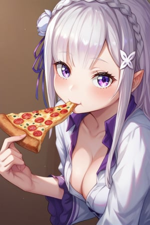 score_9, score_8_up,score_7_up, score_6_up, score_5_up, score_4_up, ,score_9_up,

1girl, , cleavage, open shirt, eating pizza


,detailed_background,  \(re:zero\), (emilia-XL),