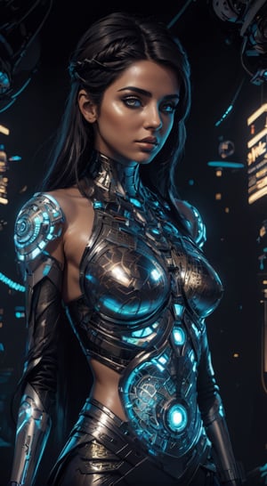Extreme Realistic,extremely elaborate,
indian cyber girl wears a ultra transparent high-tech Cybersuit,hologram wear, white high-heele,beautiful perfect face, beautiful eyes,large boobs
cyberpunk style,detailed body, highly detailed face, quality, intricate details,Cyberpunk, Detailedface, Realism,futurecamisole,p3rfect boobs,photo r3al