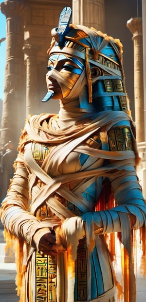 queen Nefertiti of Ancient Egypt wearing a shirt with the text "pua" written on it, Holding a sword can in hand, Posing as The statue of liberty, ancient Egypt theme , warm ancient Egyptian atmosphere but in ancient Egypt City , realistic , detailed, ancient Egyptian costumes,Background in Egypt castle ,,smile, (oil shiny skin:1.0), (big_boobs:2.6), willowy, chiseled, (hunky:2.4),(( body rotation 35 degree)), (upper body:0.8),(perfect anatomy, prefecthand, dress, long fingers, 4 fingers, 1 thumb), 9 head body lenth, dynamic sexy pose, breast apart, (artistic pose of awoman),abyssaltech ,dissolving,abyss,DonMChr0m4t3rr4XL ,chrometech,surface imperfections,DonMM00m13sXL,shards,glass,brocken glass,transparent glass,pieces of glass