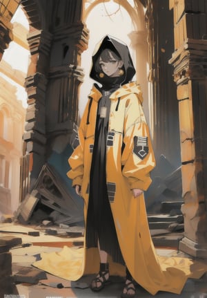 (high quality), nodf_lora, 1girl, solo, portrait, closeup, long hair, dress, rock temple, standing, stairs, ruins, pillar, (depth of field),  (Ancient Ruins:1.4),


1girl, solo, short hair, closed mouth, yellow eyes, hoodie,  hood down, ear piercing, yellow background, black hoodie, cinematic, 