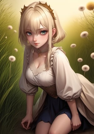 score_9, score_8_up, score_7_up, score_6_up, score_5_up, score_4_up, (source_anime),  1girl, solo, looking at viewer, blush, short hair, open mouth, blonde hair,  hair ornament,  green eyes, ass, pants, from behind, (dandelion field:1.4)

(iconic medieval),(dynamic pose, looking at viewer),more detail XL, wallpaper screenshot,   dungeon, full body, cave, cavern, horns, horn demon,  darkness, hell, dungeon, at night, pretty decorated stockings, raining,