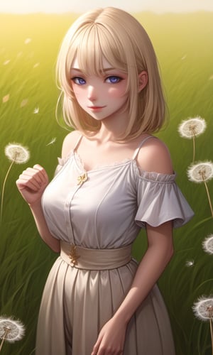 score_9, score_8_up, score_7_up, score_6_up, score_5_up, score_4_up, (source_anime),  1girl, solo, looking at viewer, blush, short hair, open mouth, blonde hair,  hair ornament,  green eyes, ass, pants, from behind, (dandelion field:1.4)

(iconic medieval),(dynamic pose, looking at viewer),more detail XL,  mystical forest and huge dandelion,